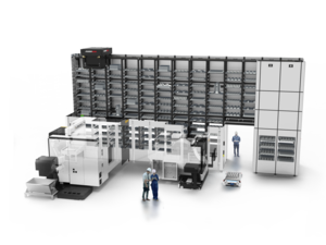 RoboJob Wall System mit Hebevorrichtung und Modulen