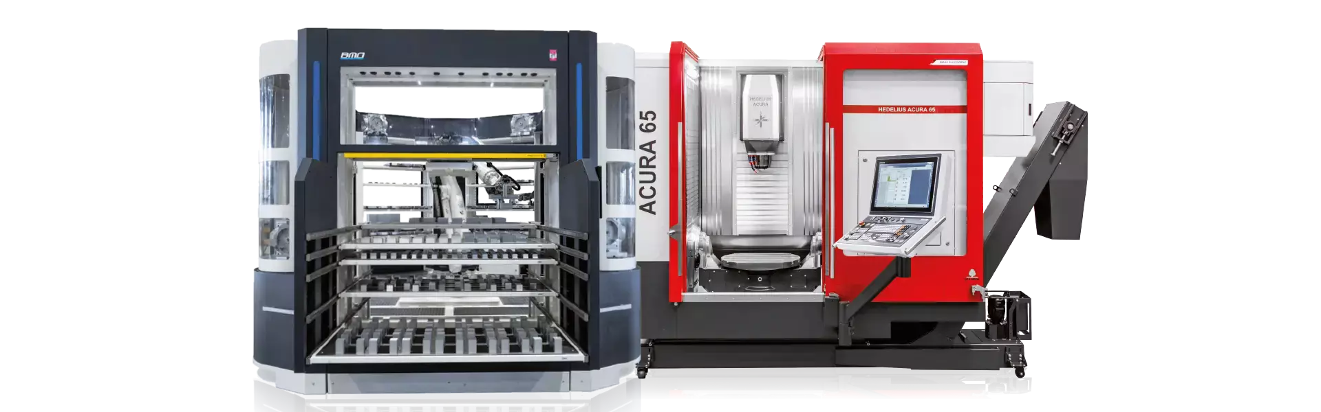 BMO Automation: Werkstückautomation Titanium + Bearbeitungszentrum HEDELIUS ACURA 65