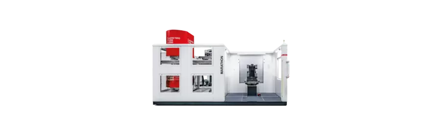 MARATHON LR810 automatizza la lavorazione di pezzi di grandi dimensioni fino a 1.650 kg con 10 posti pallet – per maggiore flessibilità e produttività.