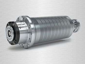 Eine CELOX-Integral Motorspindel mit hydromechanischem Werkzeugspannsystem. Ideales Zubehör für HEDELIUS Bearbeitungszentren