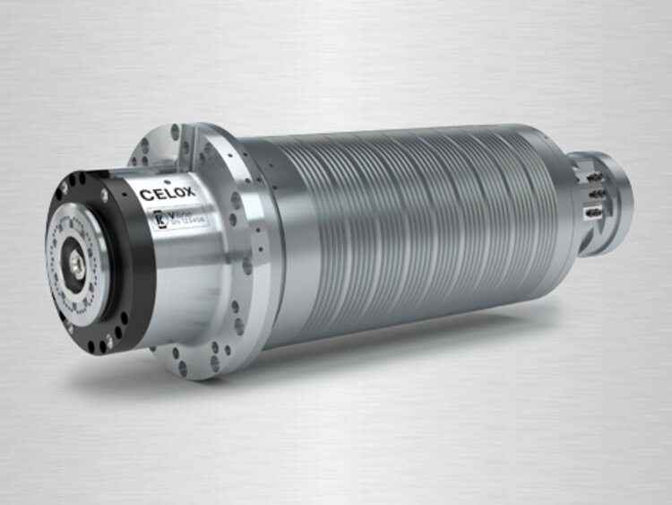 Eine CELOX-Integral Motorspindel mit hydromechanischem Werkzeugspannsystem. Ideales Zubehör für HEDELIUS Bearbeitungszentren