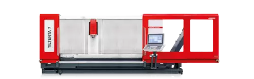 5-Achs-Bearbeitungszentrum TILTENTA 7-3600 NEO MARATHON mit schwenkbarer Hauptspindel und versetztem NC-Rundtisch zur seitlichen Automation mit MARATHON SR415