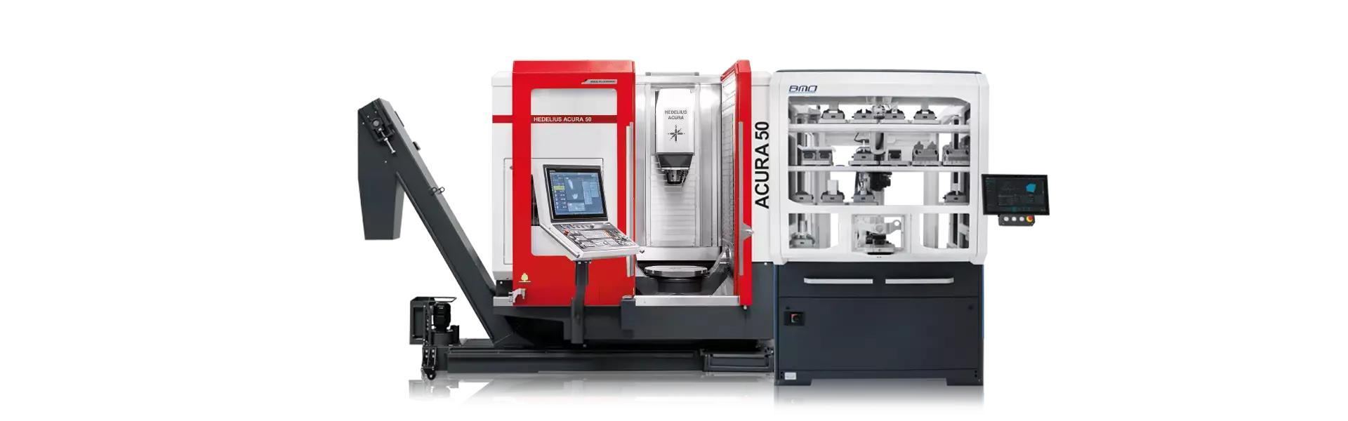 BMO Automation: Werkzeugautomation - BMO Iridium Hybrid - 5-Achs-Bearbeitungszentrum HEDELIUS ACURA 50