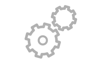 Symbol von zwei Zahnrädern
