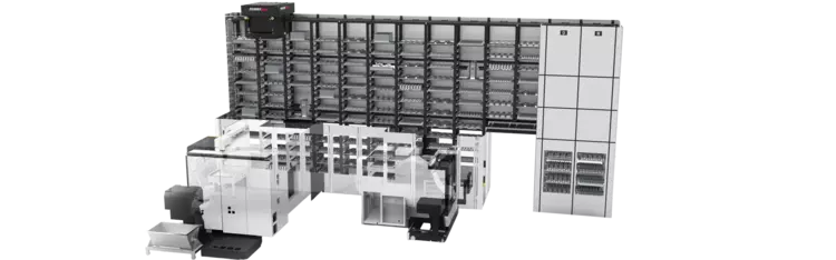 RoboJob Wall System mit Hebevorrichtung und Modulen