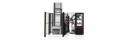 Werkstückautomation mit Liftsystem RoboJob Tower + Bearbeitungszentrum HEDELIUS ACURA 65 EL